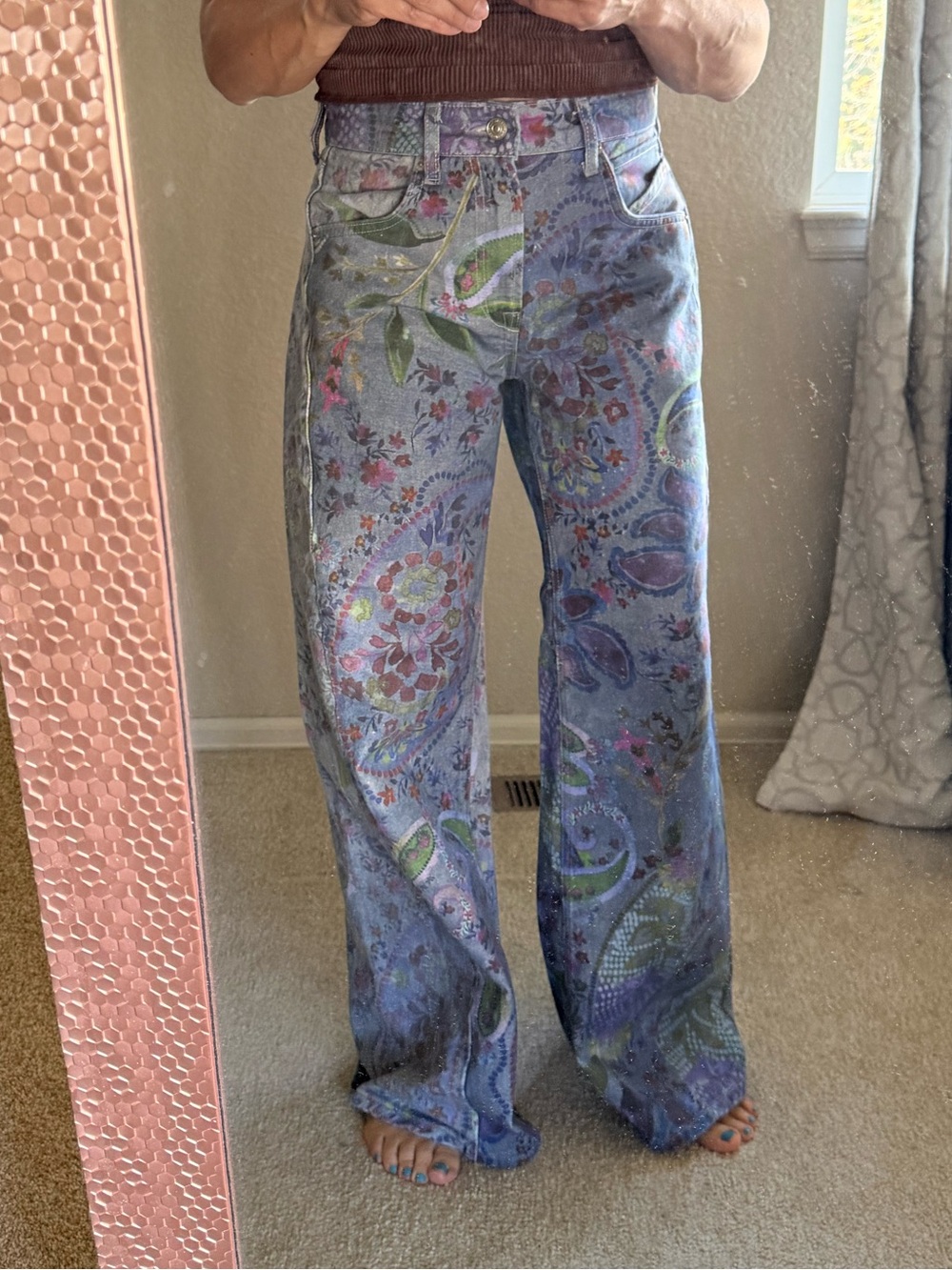 Free People Alter Ego Dusk Combo Wide-Leg Jeans size 25 - Picture 13 of 14